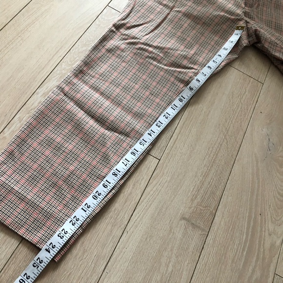 Banana Republic Sloan Houndstooth Cropped Pants in Beige & Orange Size 10S - Picture 11 of 11